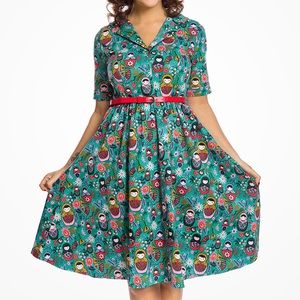 Lindy Bop Nesting Doll Shirt Dress - Size 18
